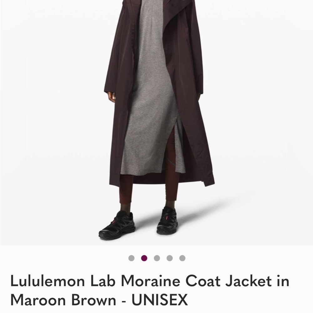 Lululemon Lab Moraine Coat in Maroon Brown. Size L - Picture 3 of 16